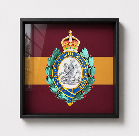 Royal Regiment of Fusiliers Cap Badge Display Frame King's Crown - Precision Military Emblems