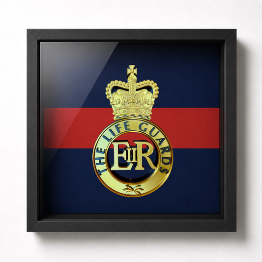 Life Guards Cap Badge Display Frame – Queen's Crown - Preciion Military Embles