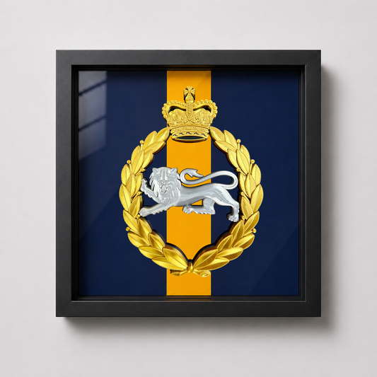 King's Own Royal Border Regiment Stable Belt Display Frame - Precision Military Emblems