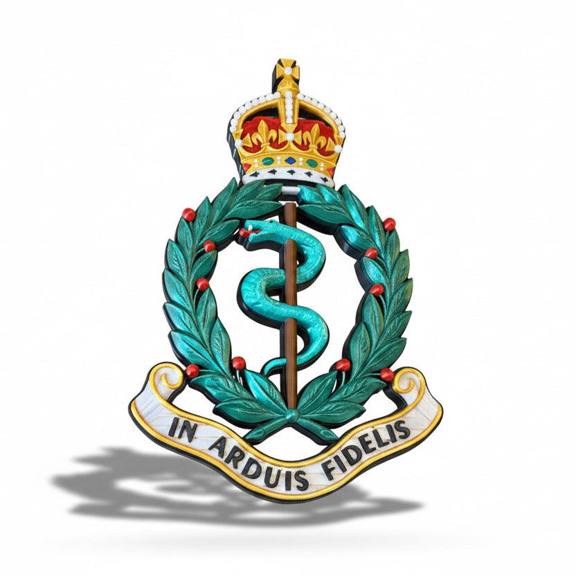 Royal Army Medical Corps 3D Printed Cap Badge King's Crown - Precision Military Emblems