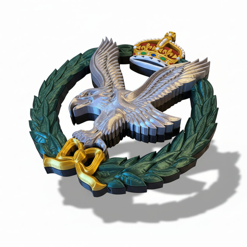 Army Air Corps 3D Printed Cap Badge King's Crown - Precision Military Emblems