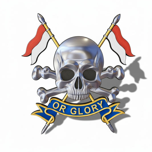 The Royal Lancers (Queen Elizabeth's Own) 3D Printed Cap Badge - Precision Military Emblems
