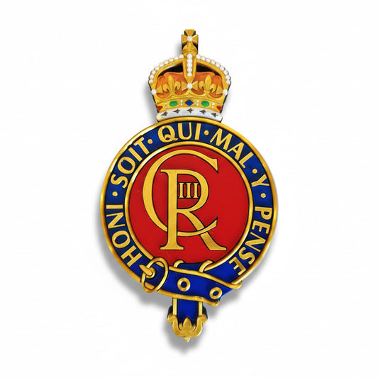 Household Cavalry 3D Printed Cap Badge King's Crown - Precision Military Emblems