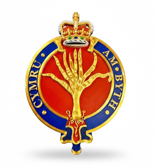 Welsh Guards Cypher 3D Printed Queen's Crown - Precision Military Emblems