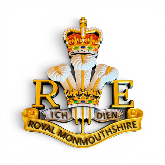 Royal Monmouthshire Royal Engineers Cap Badge | Queen's Crown | Officially Licensed
