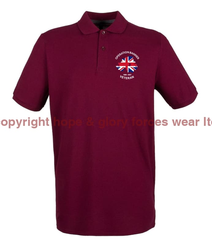 OP BANNER VETERAN Embroidered Polo Shirt - Precision Military Emblems