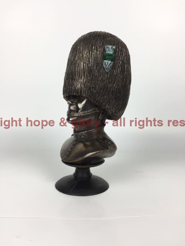 Welsh Guards Bust Cold Cast Bronze Military Statue Sculpture - Precision Military Emblems