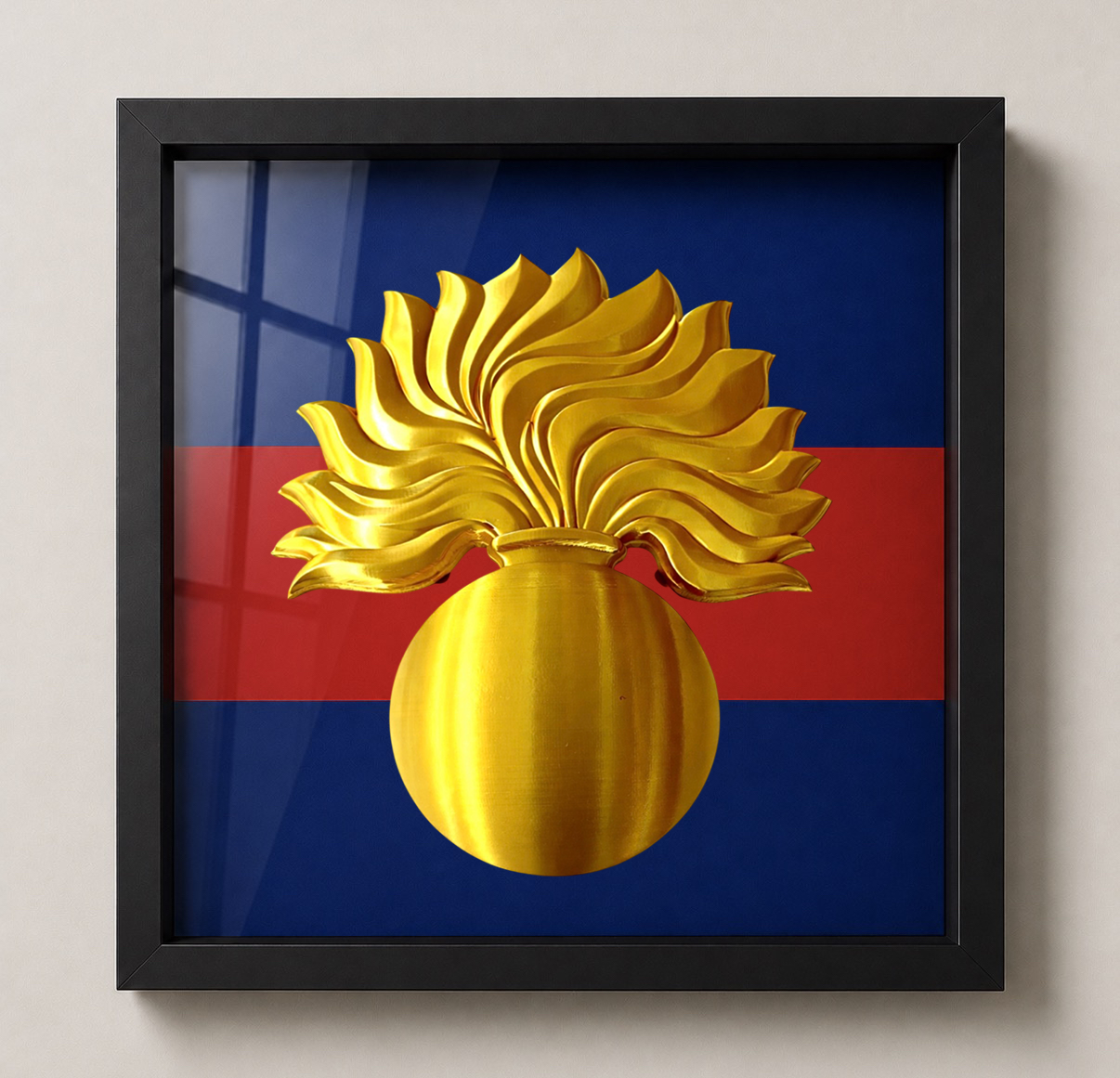 Grenadier Guards Grenade Display Frame - Precision Military Emblems 