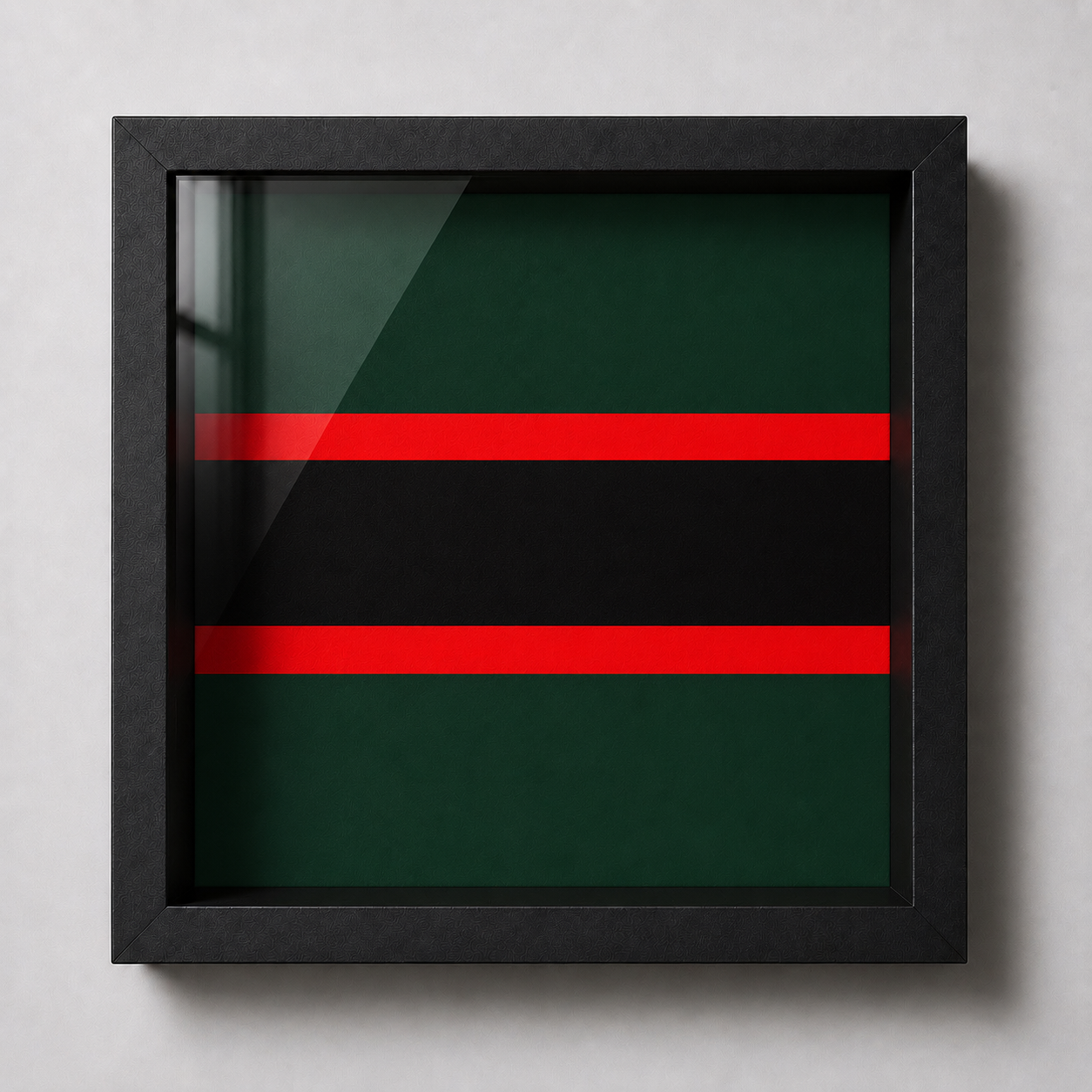 Royal Green Jackets Silver Cap Badge Display Frame - Precision Military Emblems 
