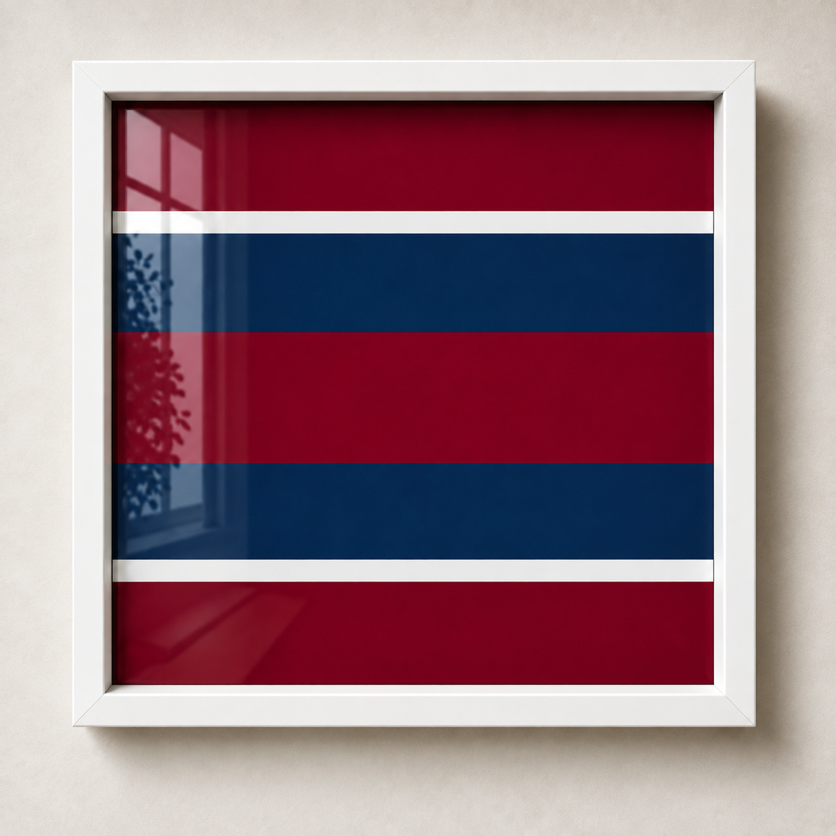 QDG cap badge display frame with pigment-printed regimental backing