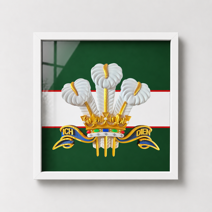 The Royal Regiment of Wales Cap Badge Display Frame - Precision Military Emblems 