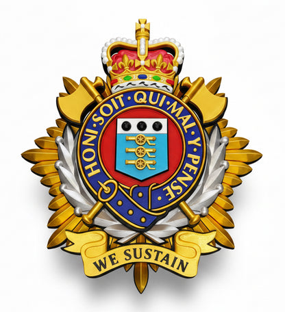 Royal Logistics Corps Cap Badge Queens Crown