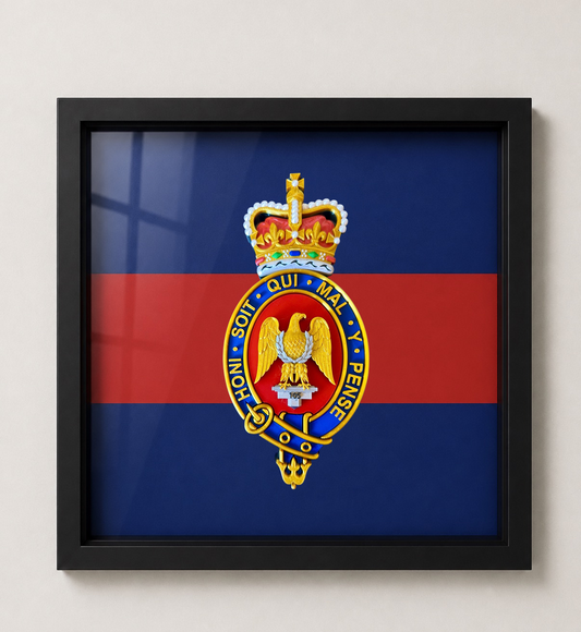 Blues and Royals Cypher Cap Badge Display Frame – Queen's Crown - Precision Military Emblems 