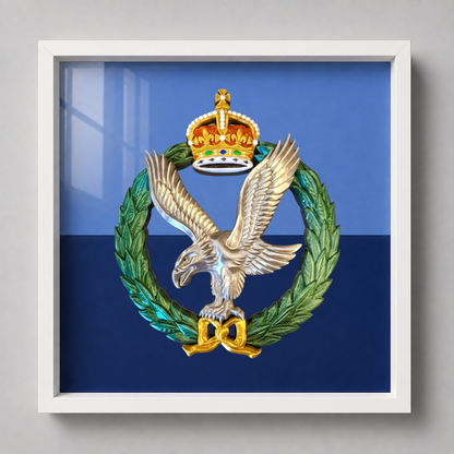 Army Air Corps Cap Badge Display Frame – Military Colours King's Crown - Precision Military Emblems 