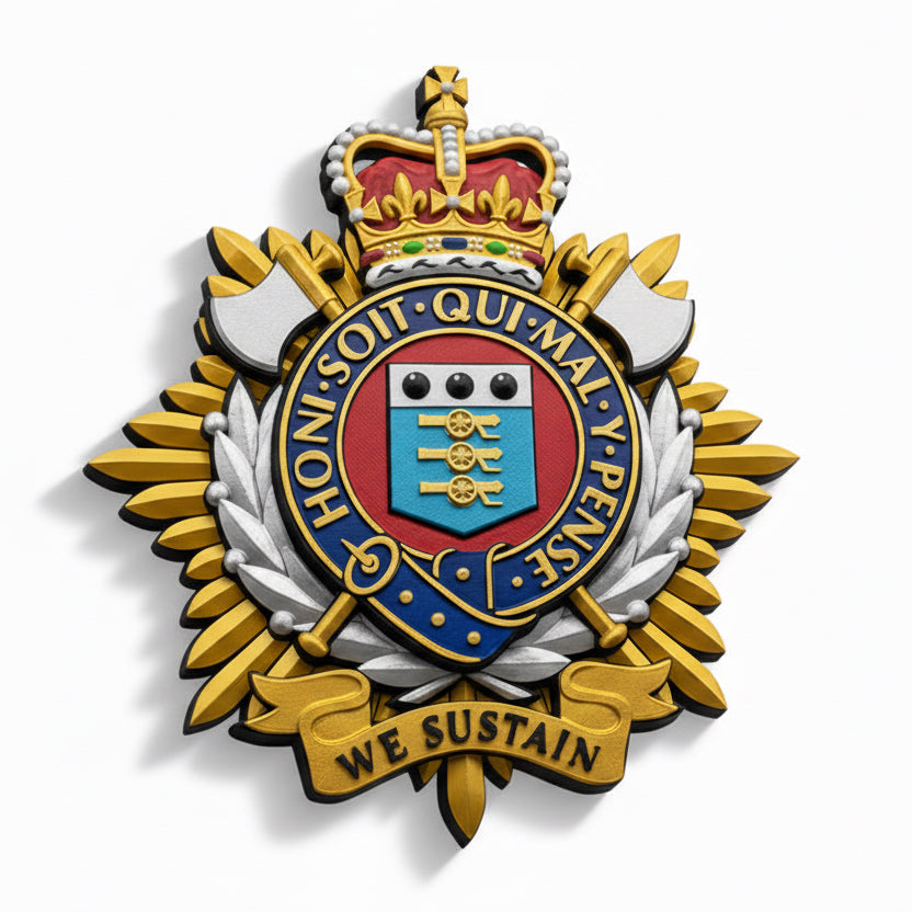 Royal Logistics Corps Cap Badge Queens Crown