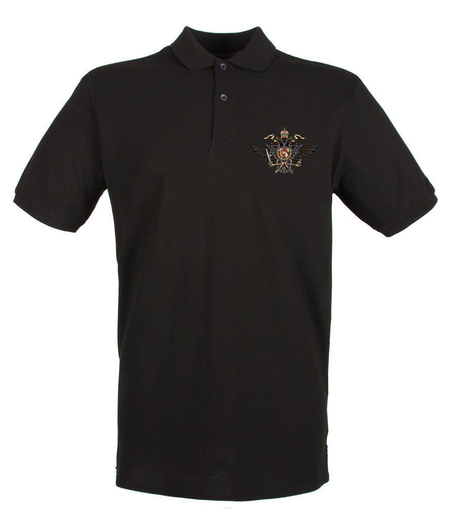 1st The Queen's Dragoon Guards Embroidered Pique Polo Shirt - Precision Military Emblems