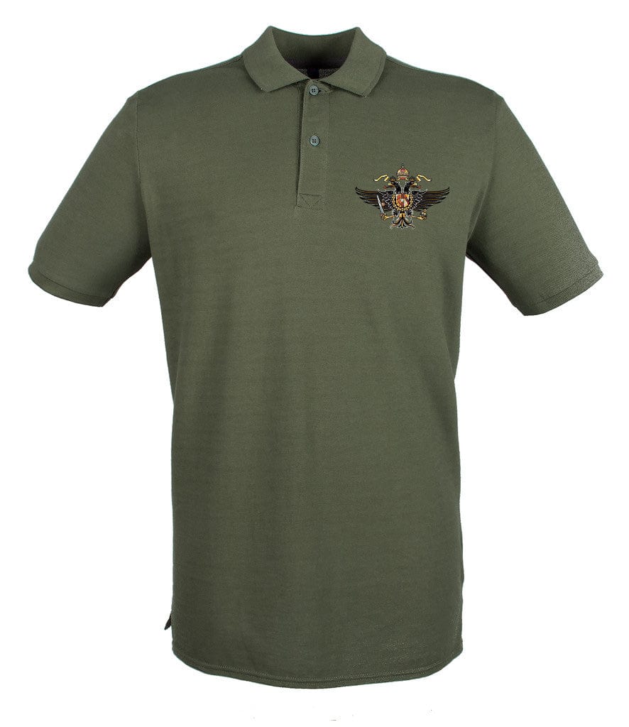 1st The Queen's Dragoon Guards Embroidered Pique Polo Shirt - Precision Military Emblems