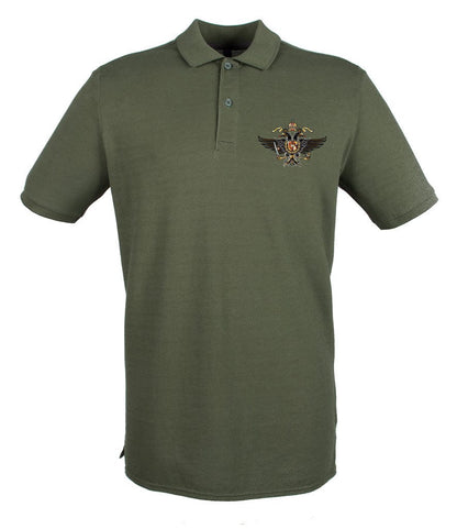 1st The Queen's Dragoon Guards Embroidered Pique Polo Shirt - Precision Military Emblems