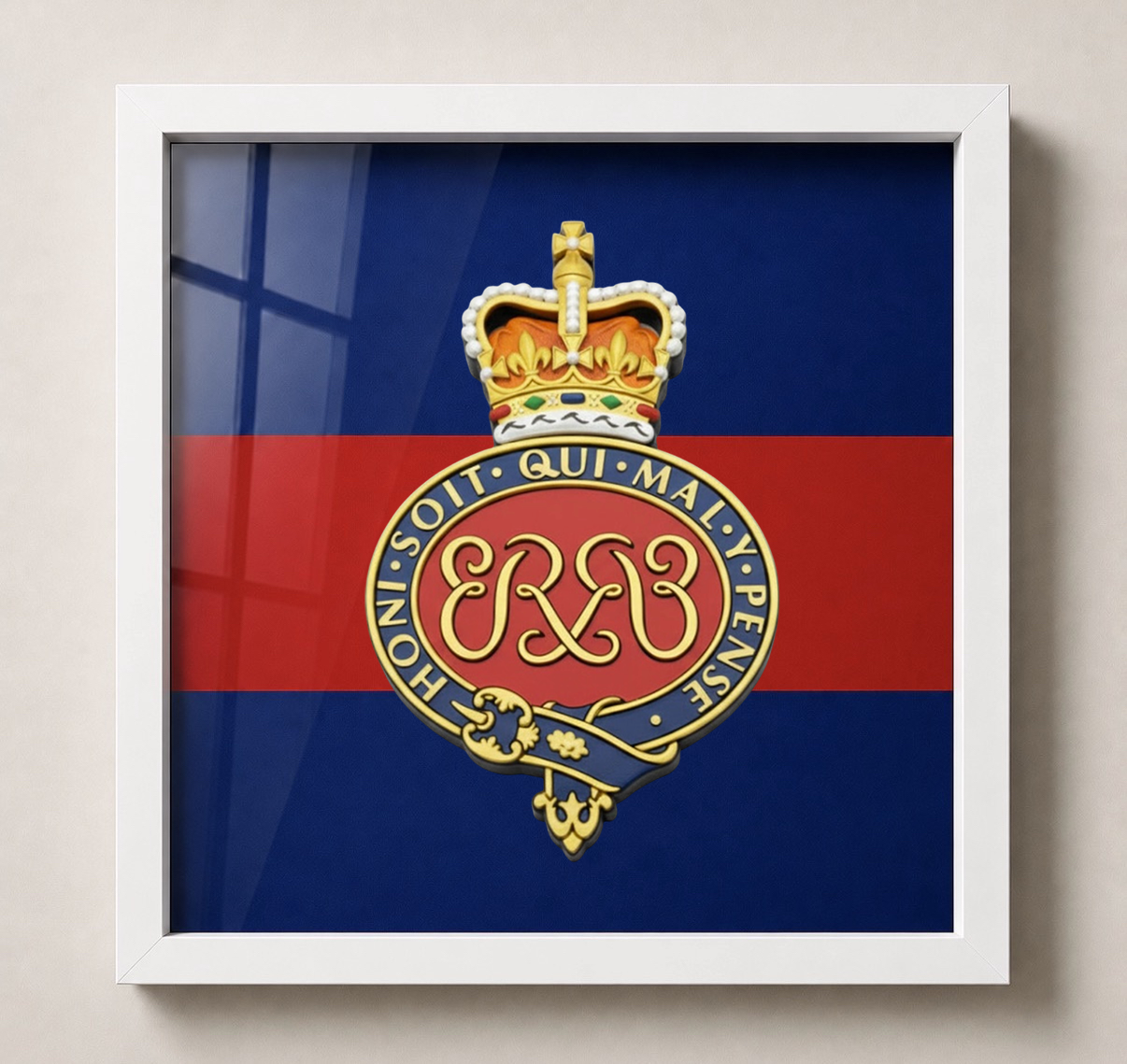 Grenadier Guards Queen's Crown Royal Cypher Display Frame - Precision Military Emblems 