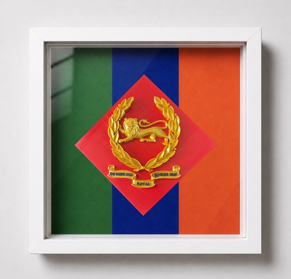 King's Own Royal Border Regiment Cap Badge Display Frame - Precision Military Emblems 