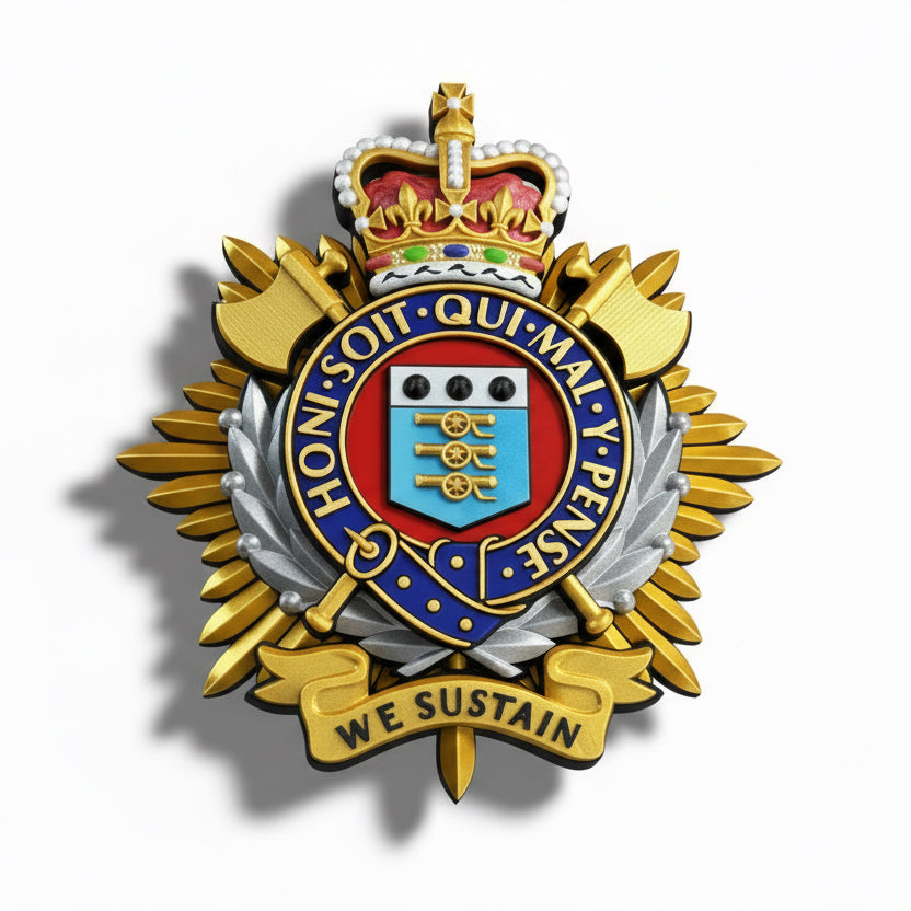 Royal Logistics Corps Cap Badge Queens Crown