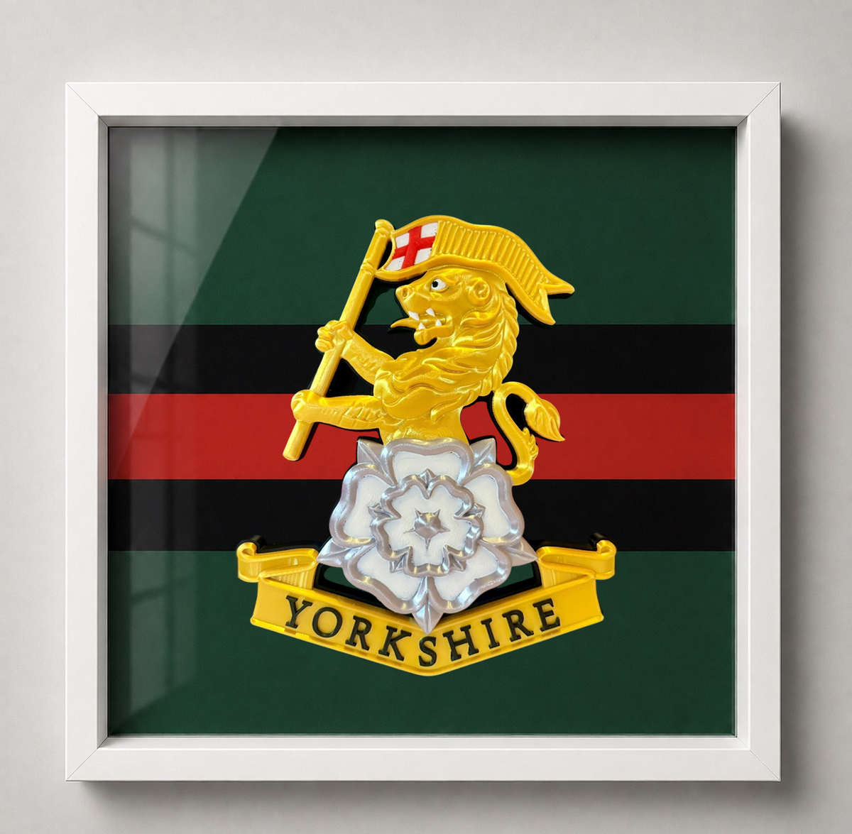 Royal Yorkshire Regiment Cap Badge Display Frame - Precision Military Emblems 