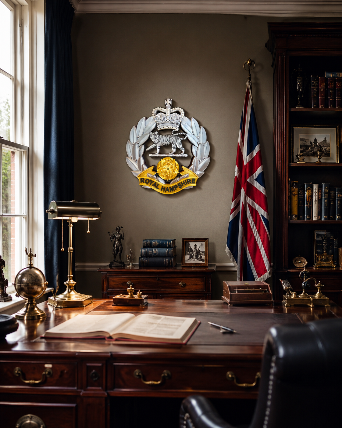 Royal Hampshire Regiment Silver and Gold Cap Badge - Precision Military Emblems 