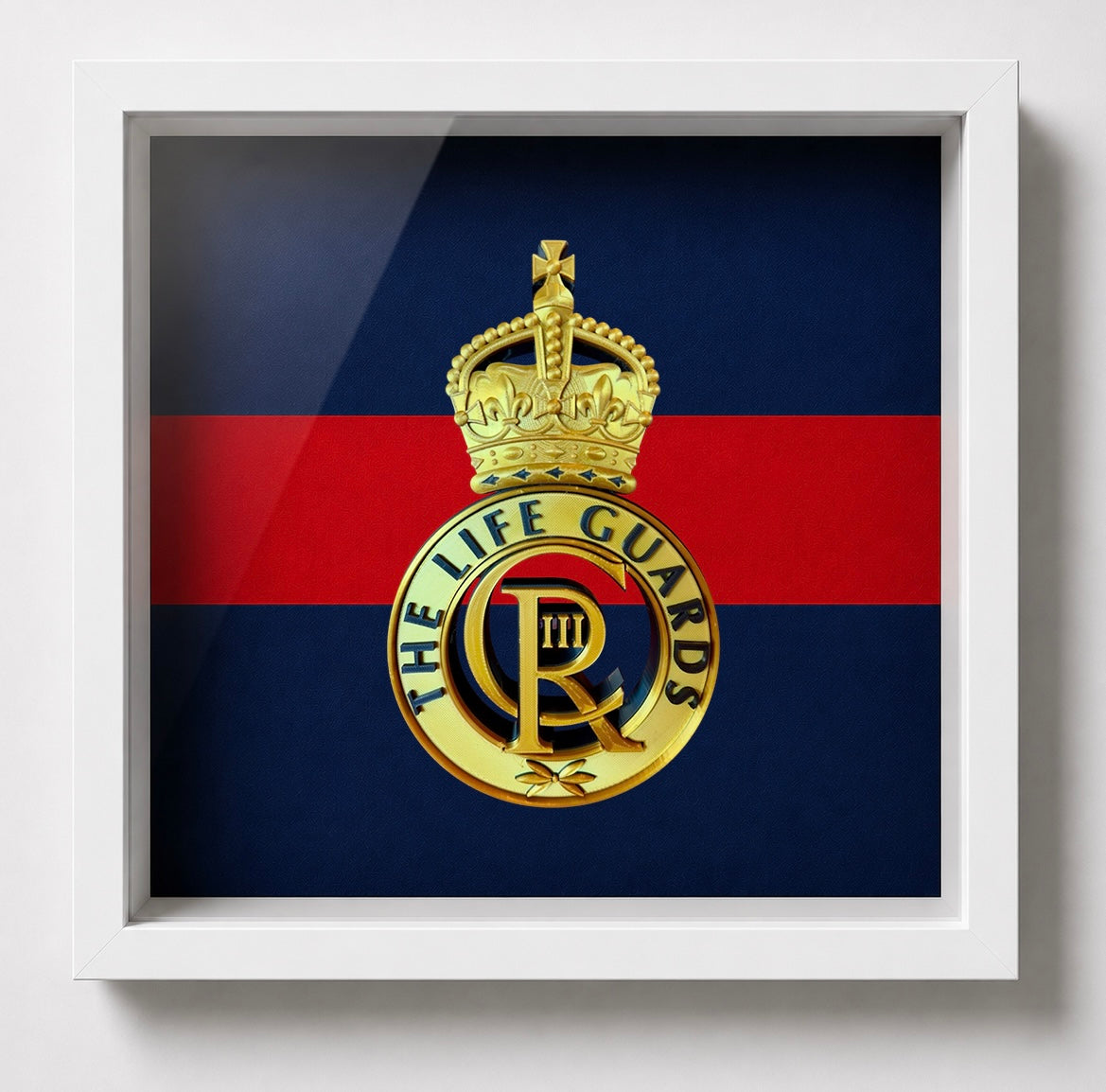 Life Guards Cap Badge Display Frame – King's Crown - Precision Military Emblems 