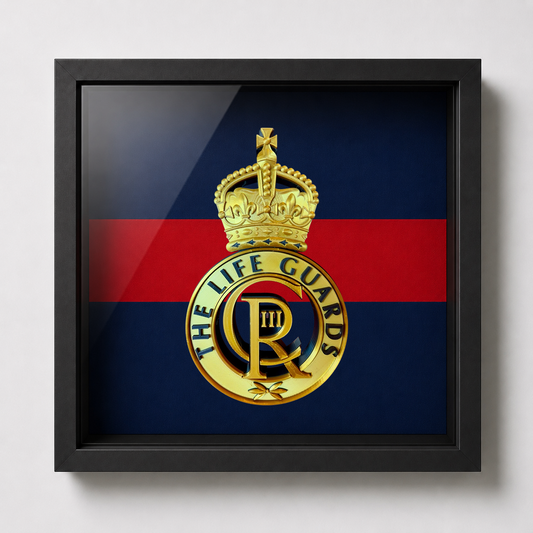 Life Guards Cap Badge Display Frame – King's Crown - Precision Military Emblems 