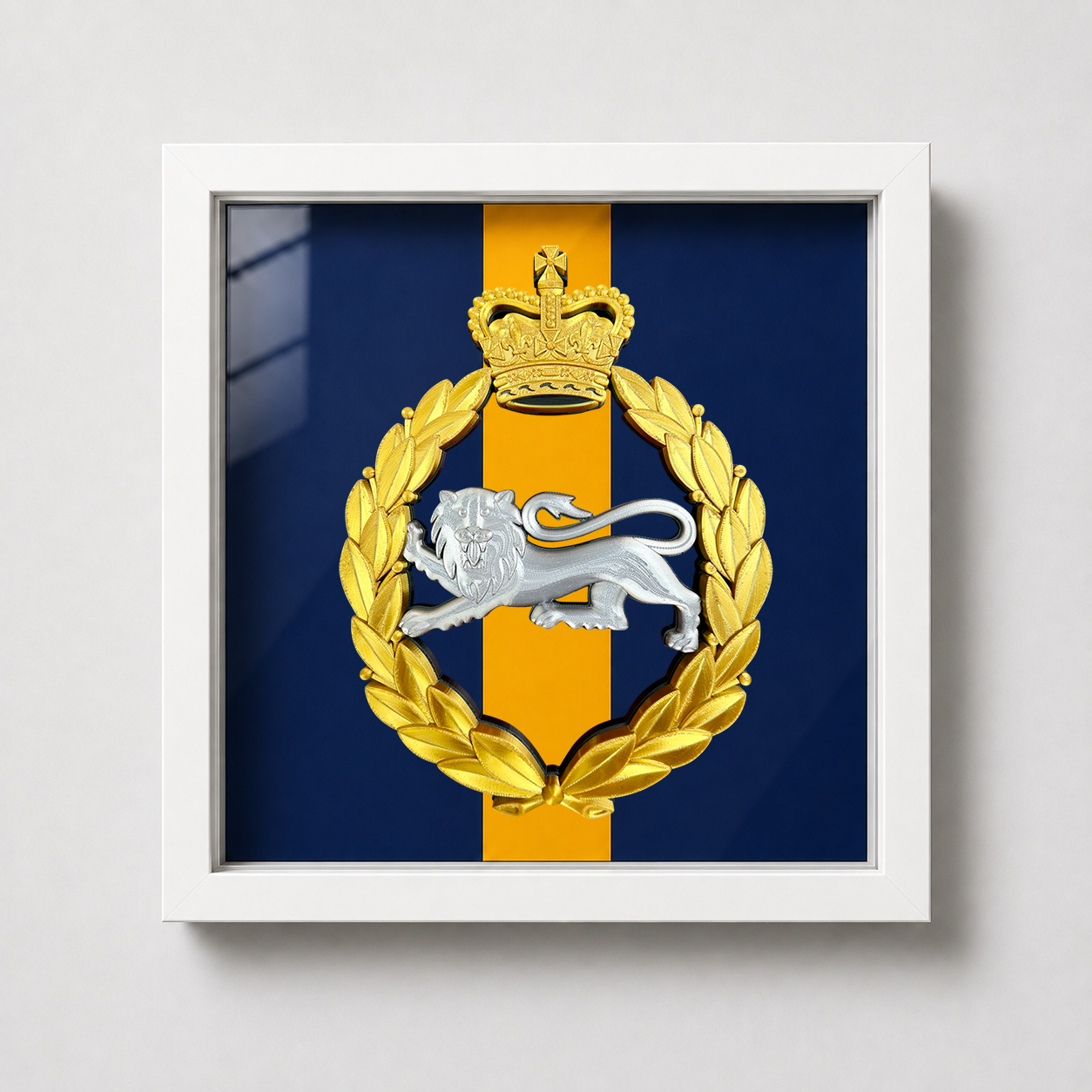 King's Own Royal Border Regiment Stable Belt Display Frame - Precision Military Emblems 