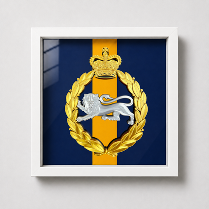 King's Own Royal Border Regiment Stable Belt Display Frame - Precision Military Emblems 