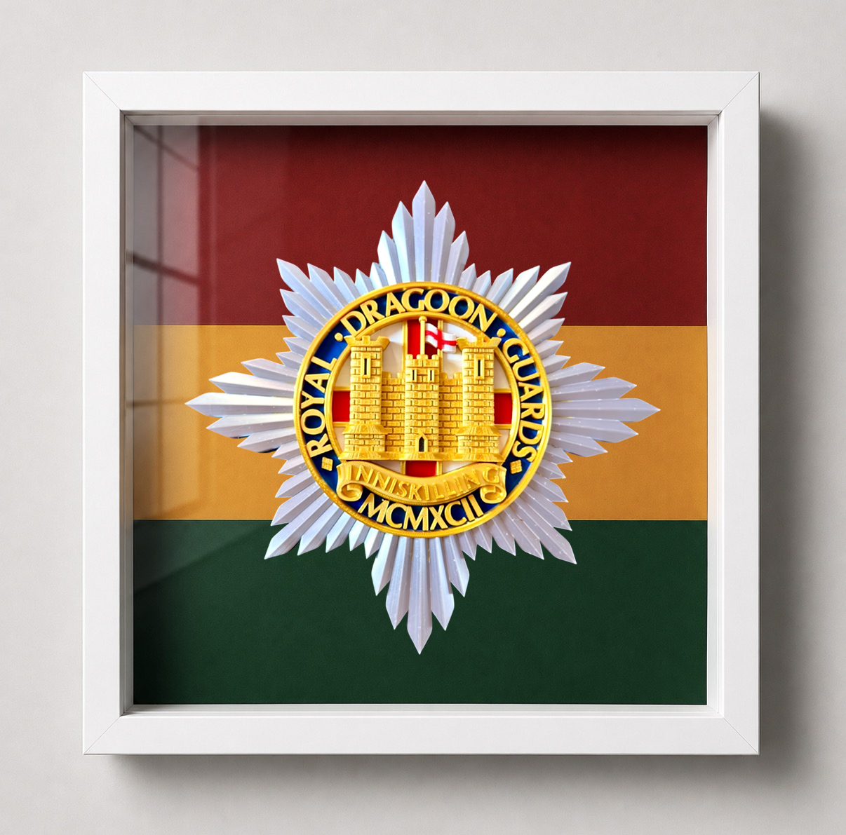 Royal Dragoon Guards Cap Badge Display Frame - Precision Military Emblems 