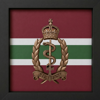 3D Printed RAMS Brass Cap Badge Display Frame – King's Crown - Precision Military Emblems
