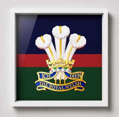 The Royal Welsh Cap Badge Display Frame - Precision Military Emblems 
