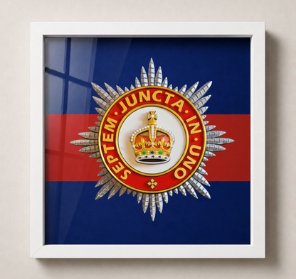 Household Division King's Crown Star Display Frame - Precision Military Emblems 