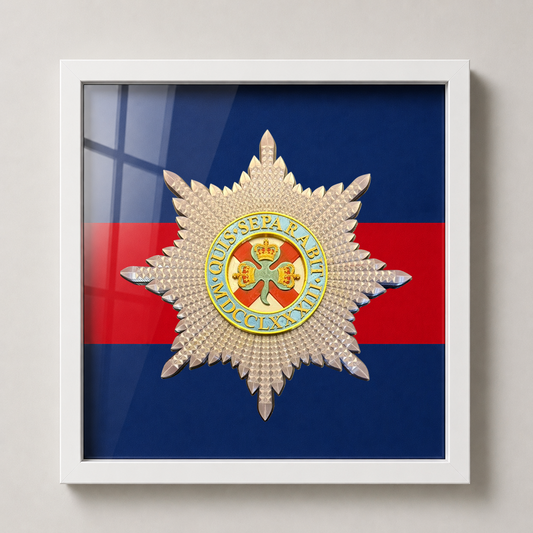 Irish Guards Cap Badge Display Frame - Precision Military Emblems 