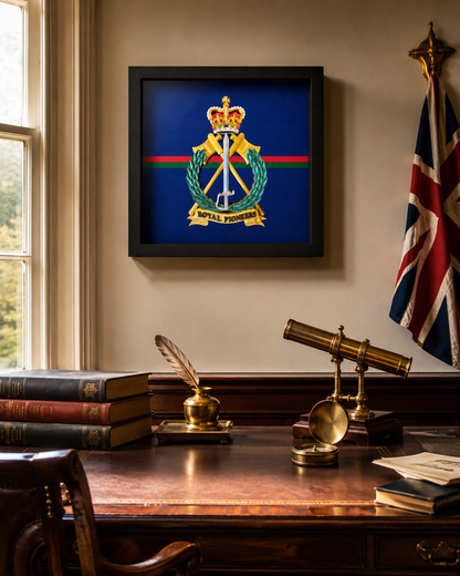 Royal Pioneers Full Colour Cap Badge Display Frame - Precision Military Emblems 