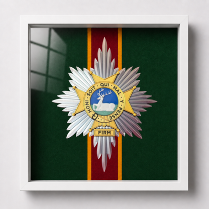 Worcestershire and Sherwood Foresters Cap Badge Display Frame - Preciion Military Emblems 