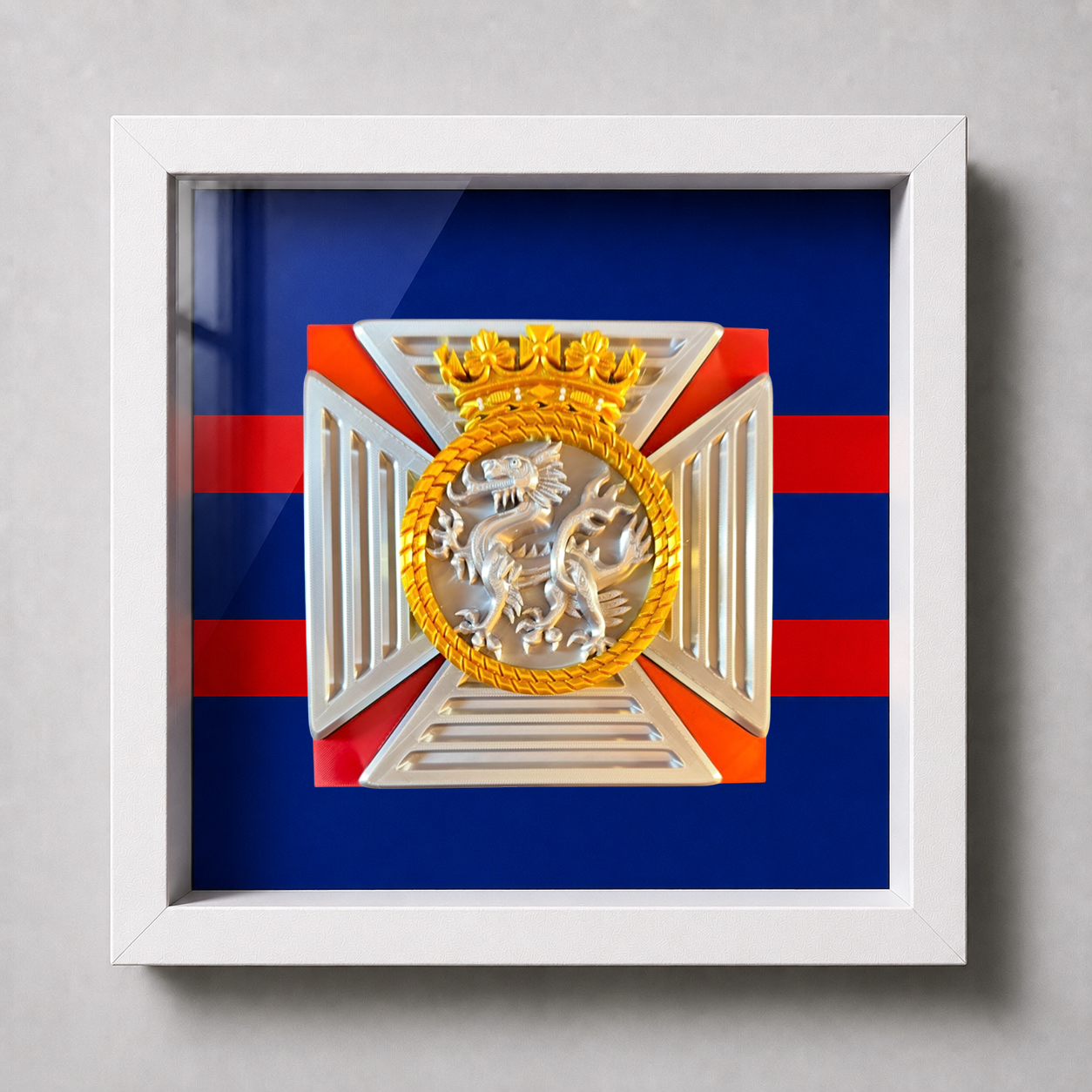 Duke of Edinburgh's Royal Regiment Cap Badge Display Frame - Precision Military Emblems 
