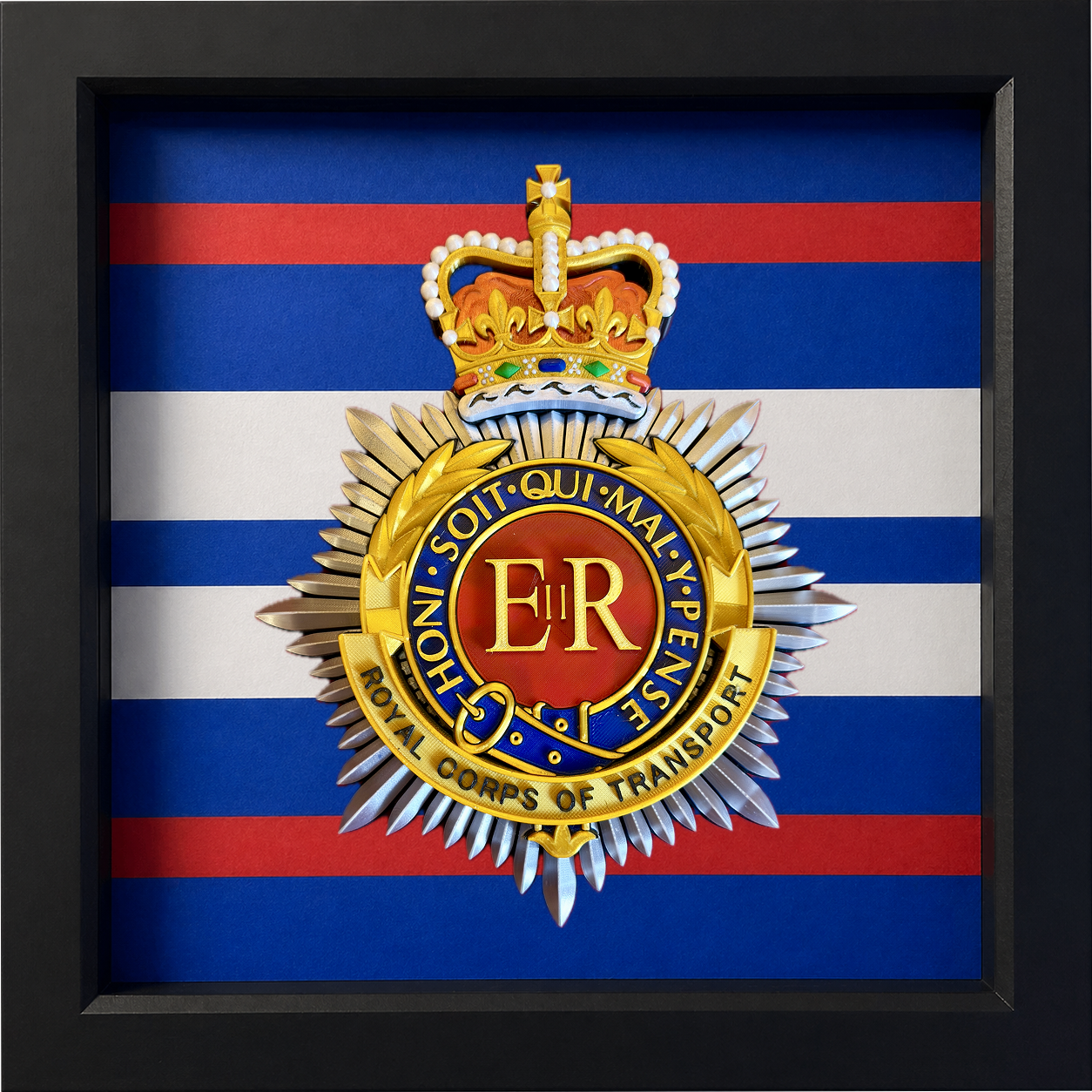 3D Printed Royal Corps of Transport Cap Badge Display Frame - Precision Military Emblems