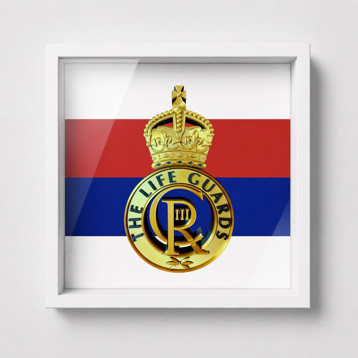 Life Guards Cap Badge Display Frame – King's Crown - Precision Military Emblems