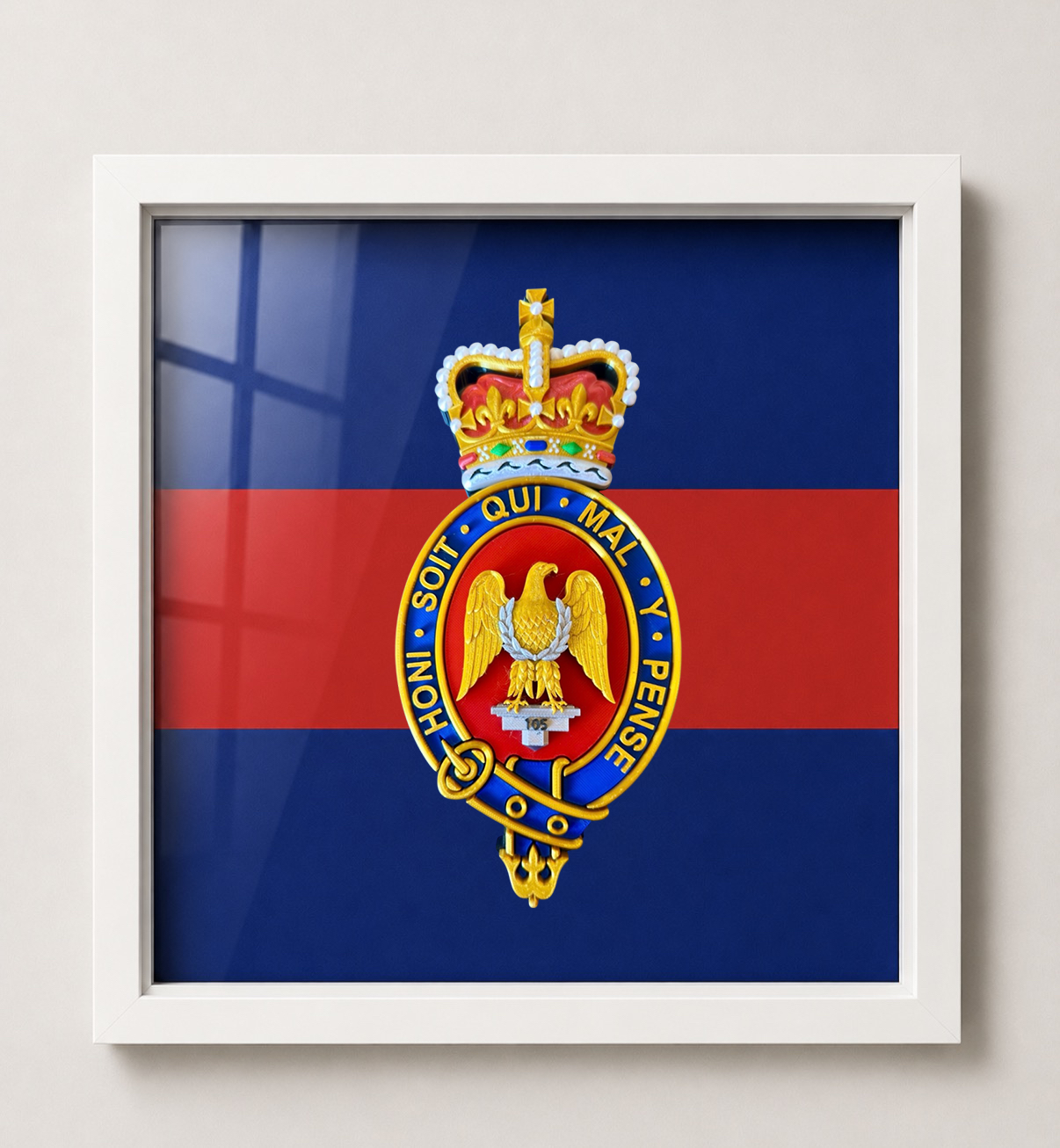 Blues and Royals Cypher Cap Badge Display Frame – Queen's Crown - Precision Military Emblems 