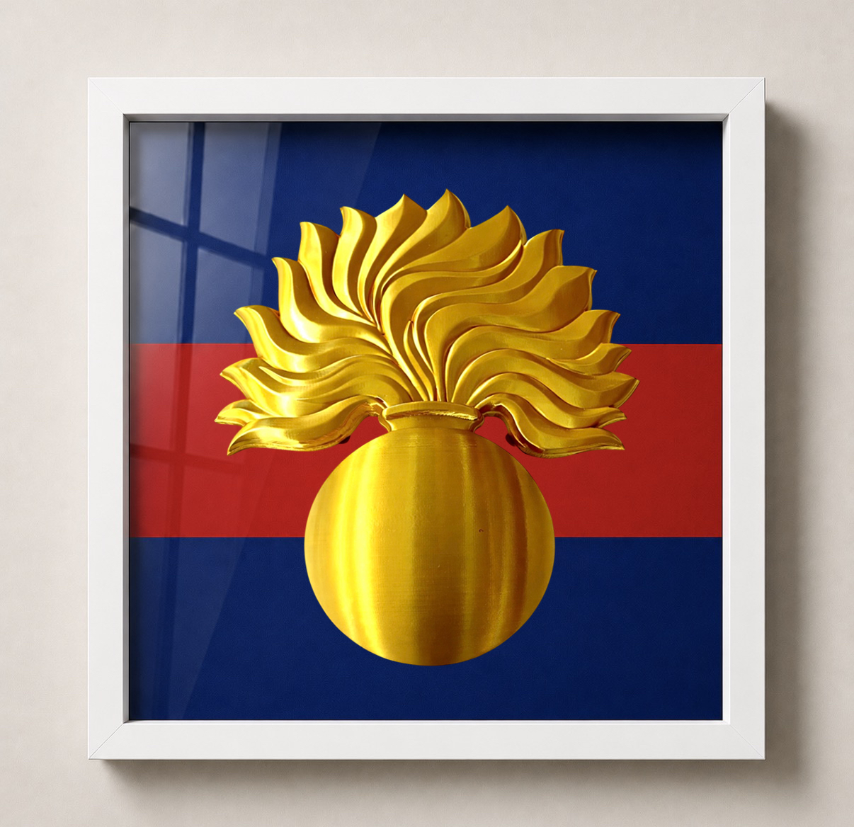 Grenadier Guards Grenade Display Frame - Precision Military Emblems 