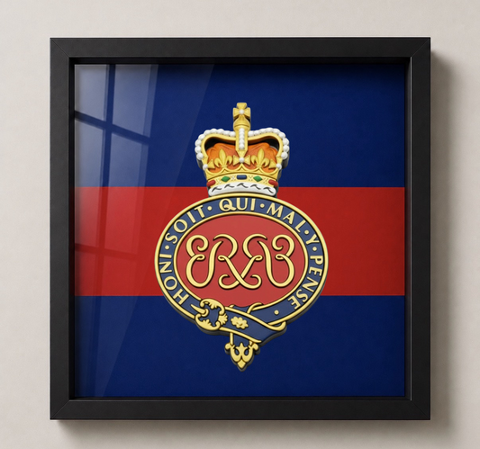 Grenadier Guards Queen's Crown Royal Cypher Display Frame - Precision Military Emblems 