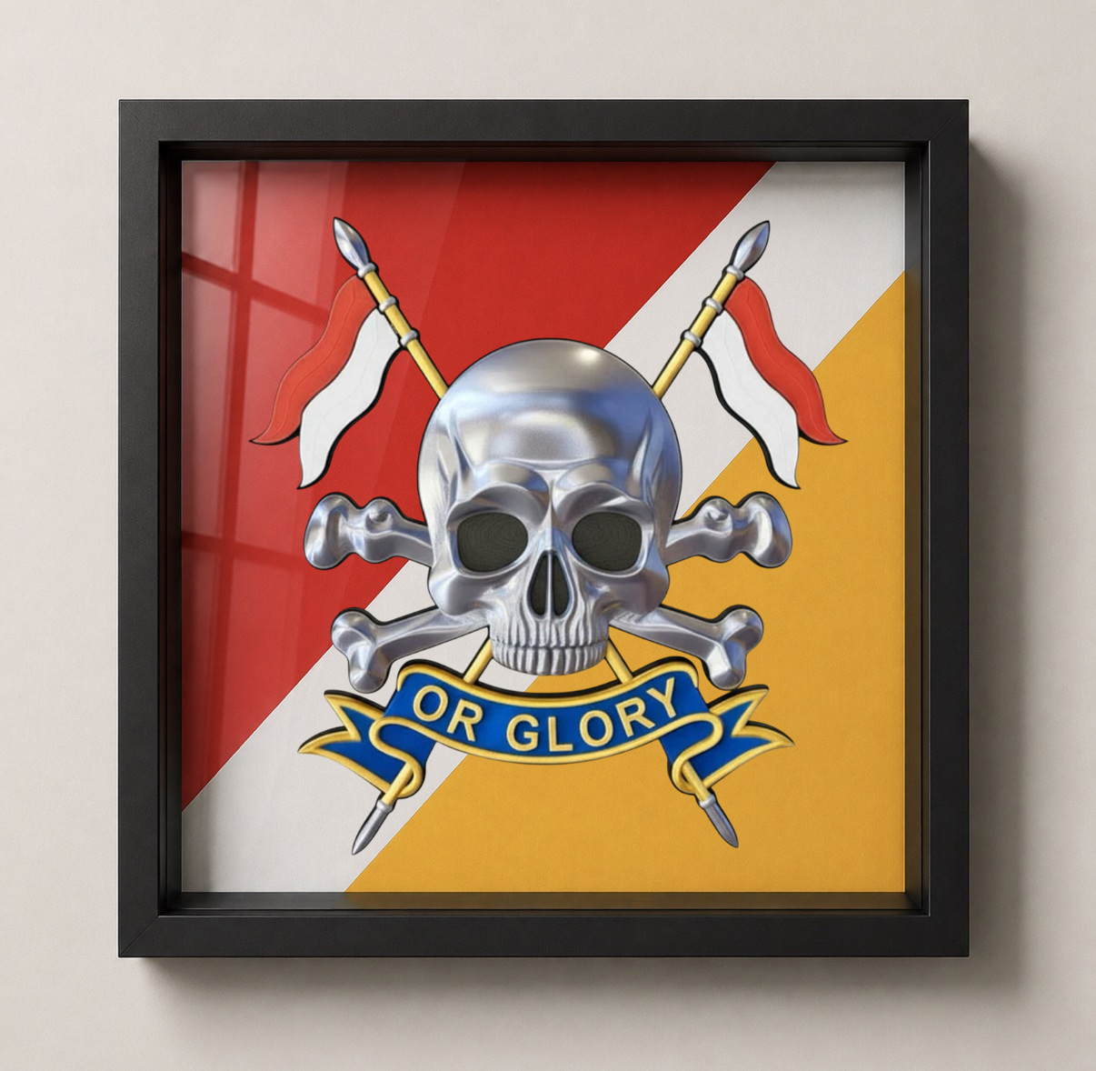 The Royal Lancers (Queen Elizabeth's Own) Heritage Display Frame - Precision Military Emblembs 