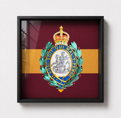 Royal Regiment of Fusiliers Cap Badge Display Frame King's Crown - Precision Military Emblems