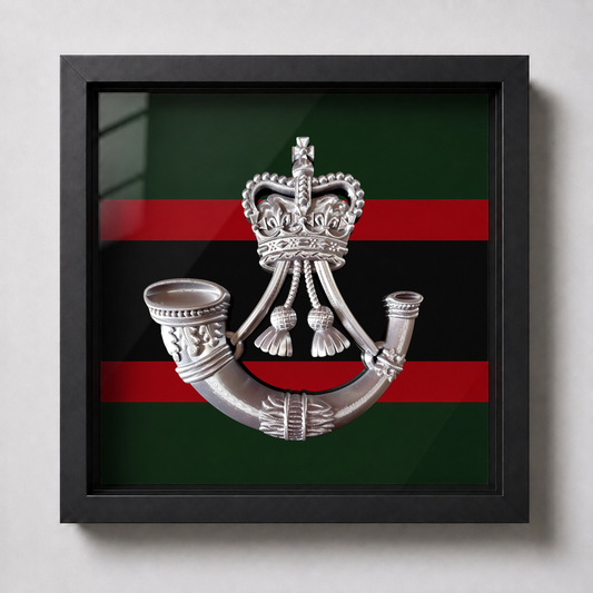 The Rifles Cap Badge Display Frame – Queen's Crown - Precision Military Emblems 