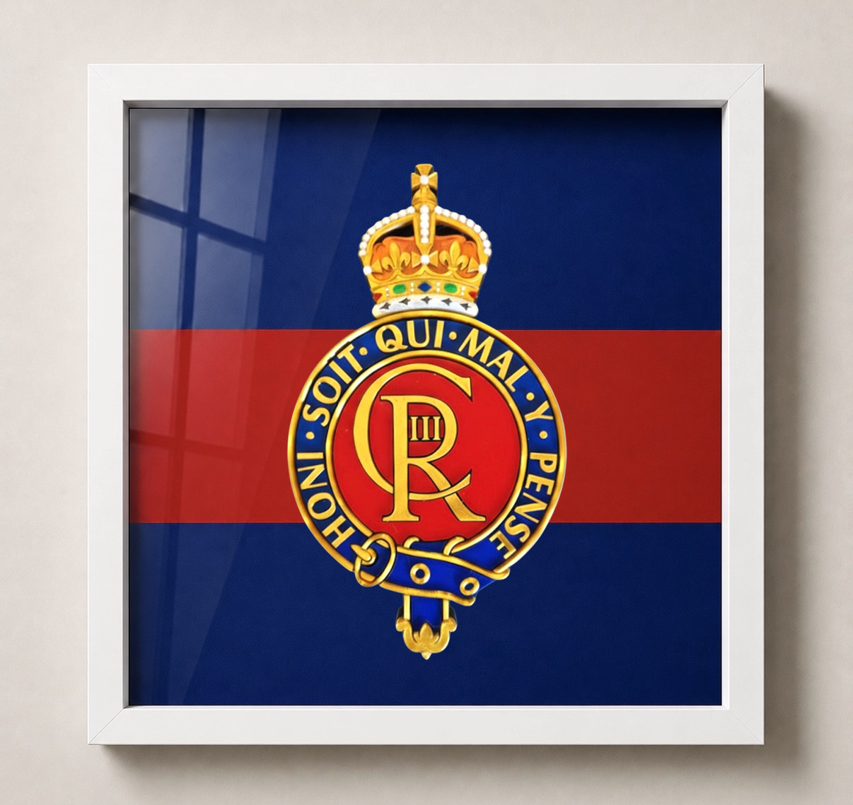 Household Cavalry King's Crown Display Frame - Precision Military Emblems