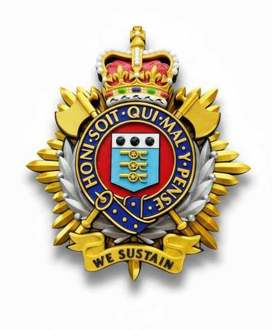 Royal Logistics Corps Cap Badge Queens Crown