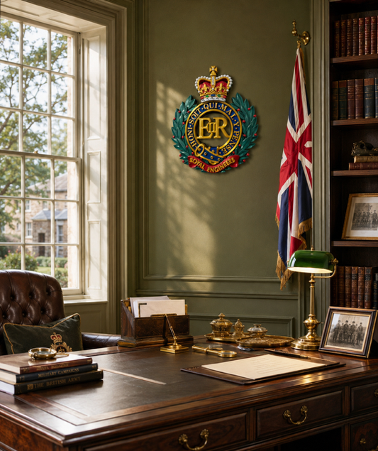 Royal Engineers Queen's Crown Cap Badge - Precision Military Emblems 